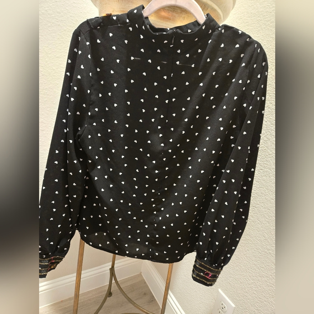 Black & White Ladies Long Sleeve Top Size XL - Picture 3 of 4